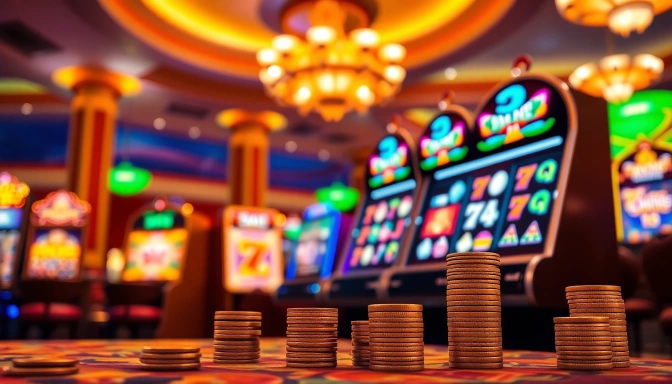 Menampilkan petani toto dalam platform game online yang menarik dengan suasana casino yang mewah.