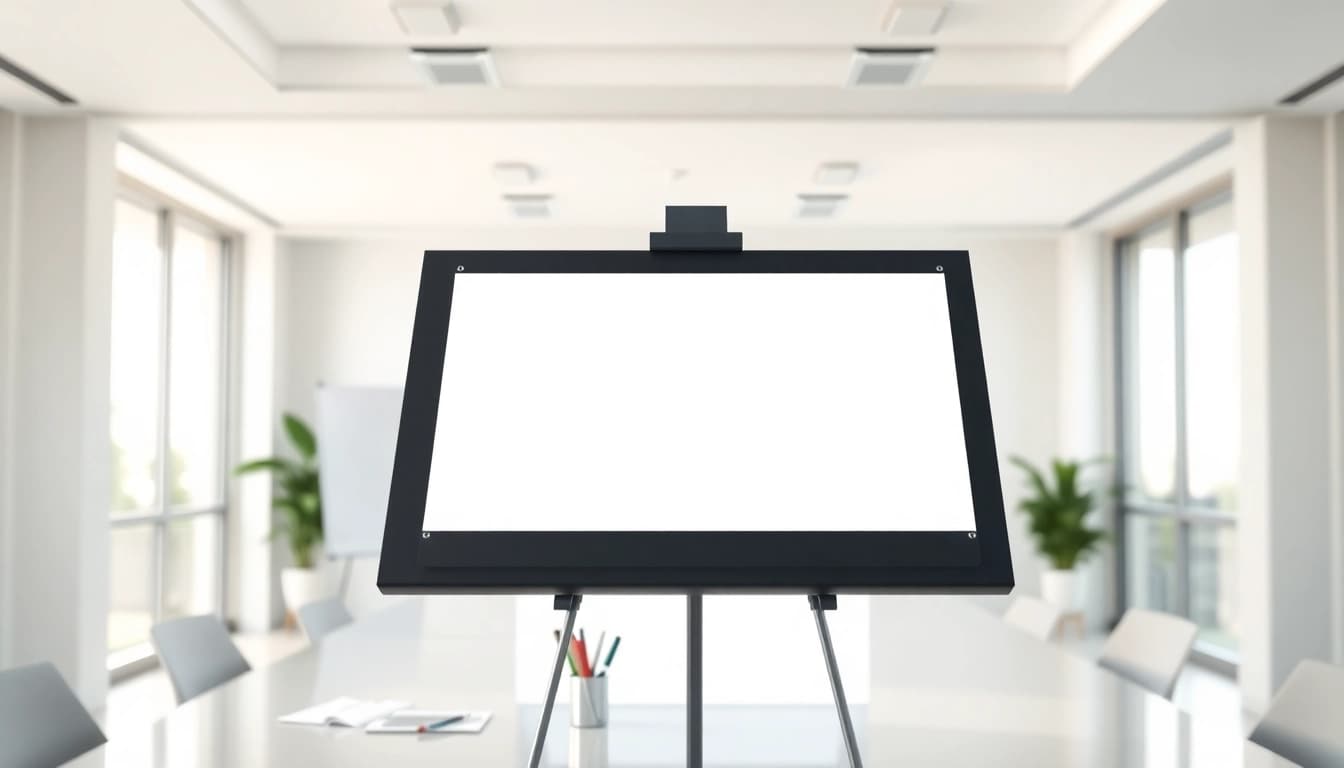 Utiliser le chevaletdeconference.fr pour des réunions créatives en salle moderne.