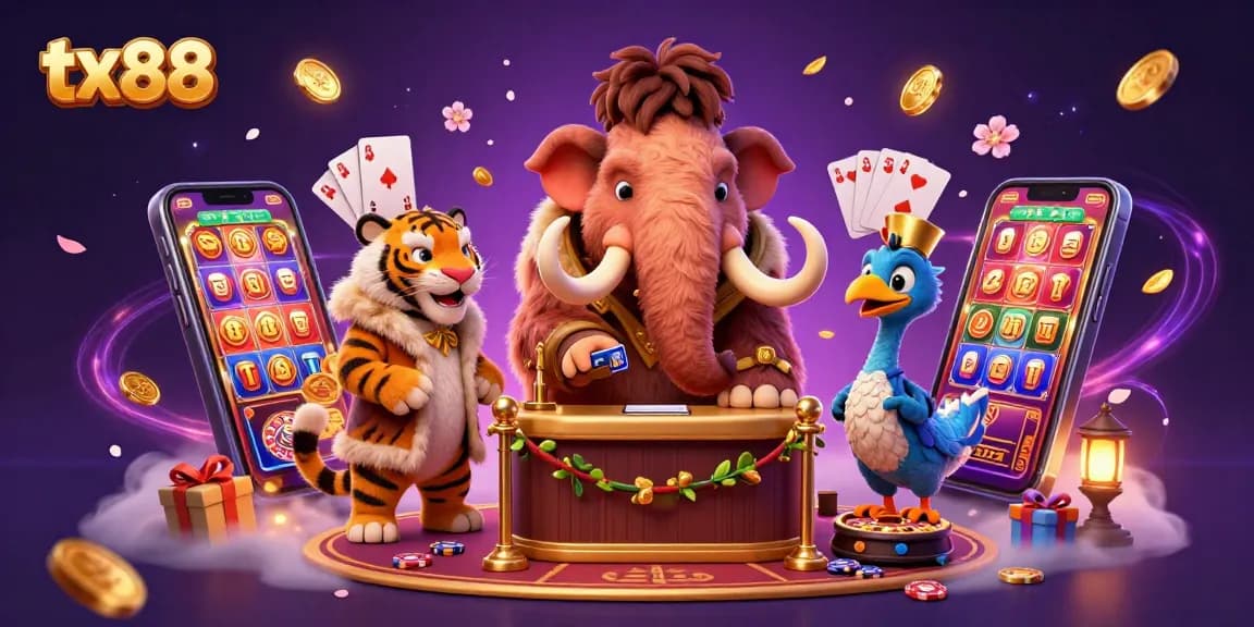Experience tx88 casino excitement with a mammoth bouncer, VIP saber-toothed tiger, and dodo doorman.
