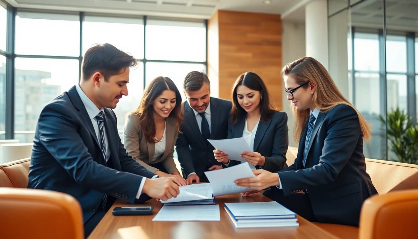Team collaboration at https://www.turnpikelaw.com, showcasing a professional law firm in action.