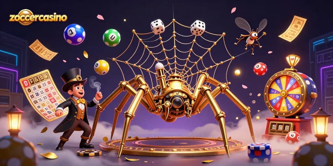 Experience zoccercasino's thrilling gameplay with lively elements like lottery balls and a unique web design.