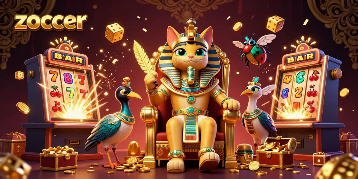 Zoccer unleashes vibrant casino action with slot machines, golden treasures, and dynamic characters.