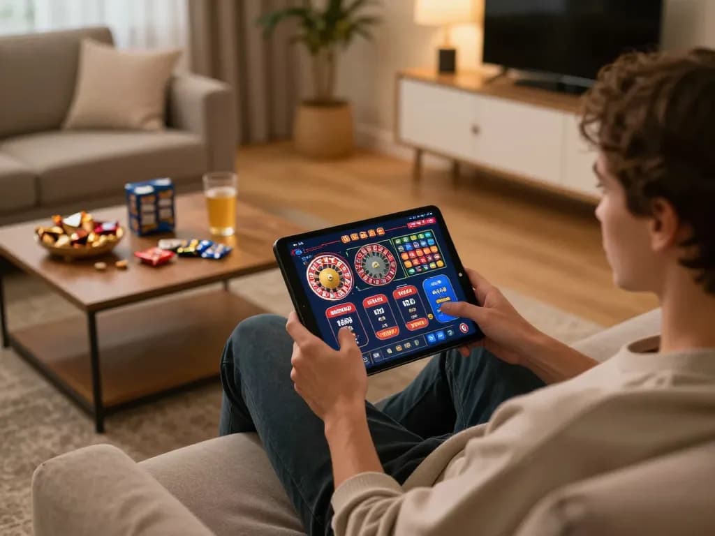 Engaging in live gameplay with the gg88 mobile app from the comfort of home.