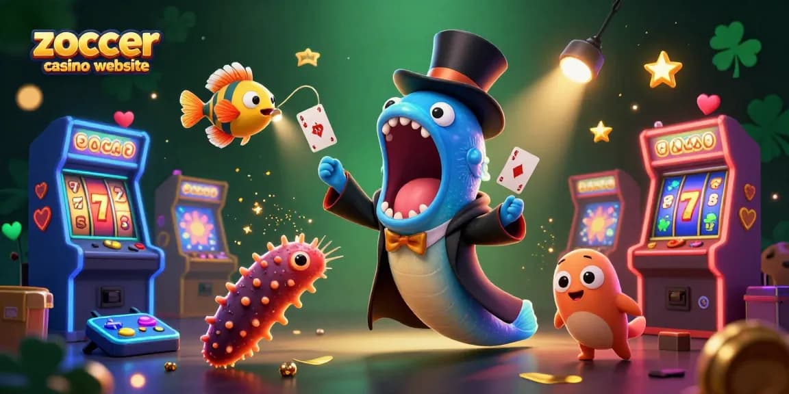 Engage with the colorful zoccer casino website illustration featuring vibrant gaming elements and unique characters.