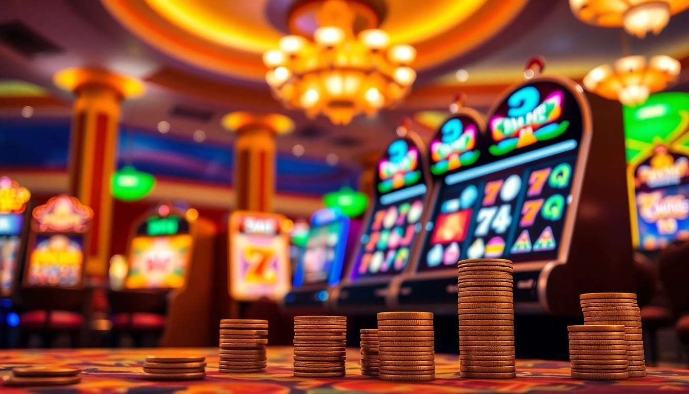 Menampilkan petani toto dalam platform game online yang menarik dengan suasana casino yang mewah.
