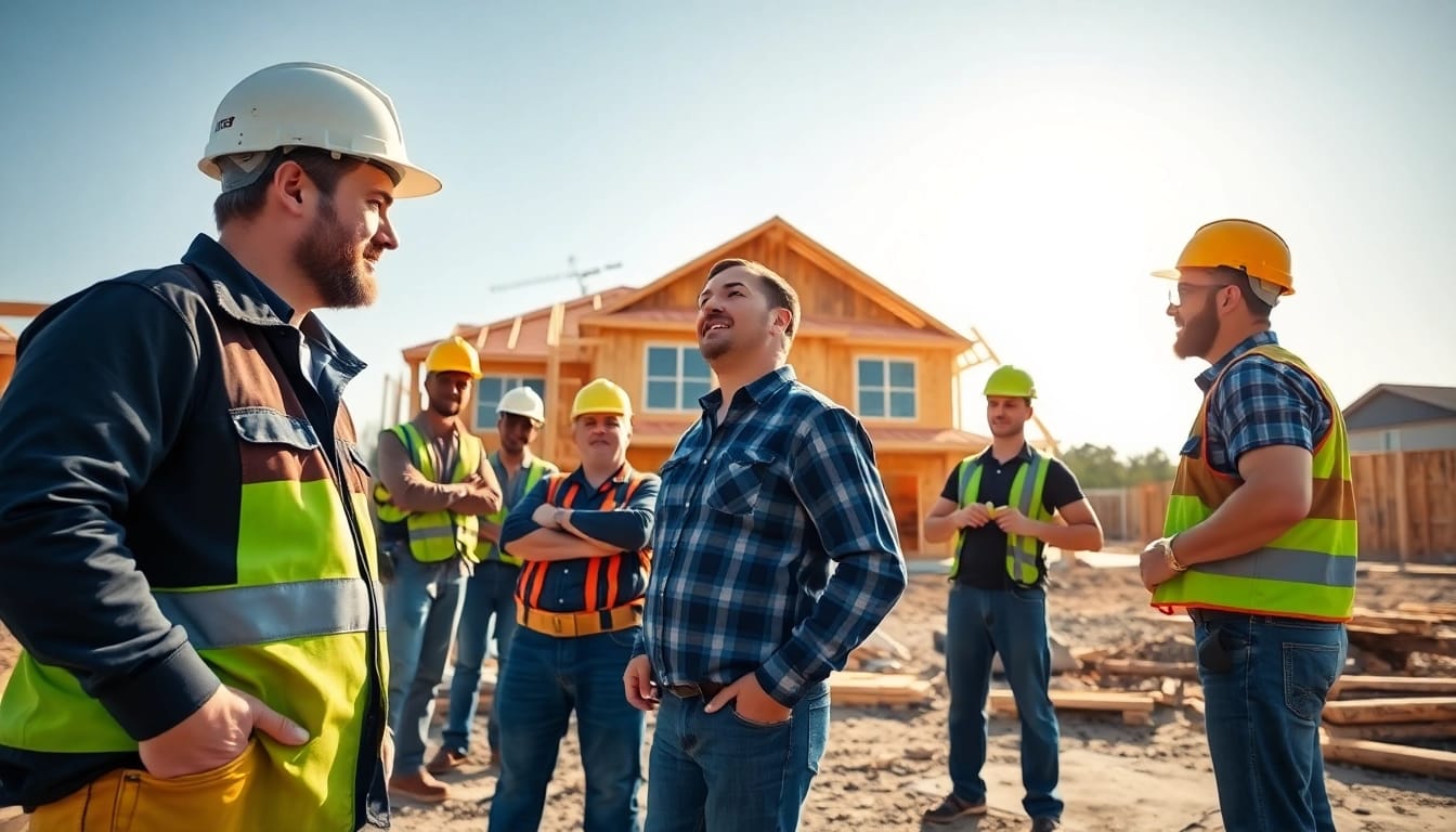 New Jersey General Contractor directing a construction team on-site, showcasing teamwork.