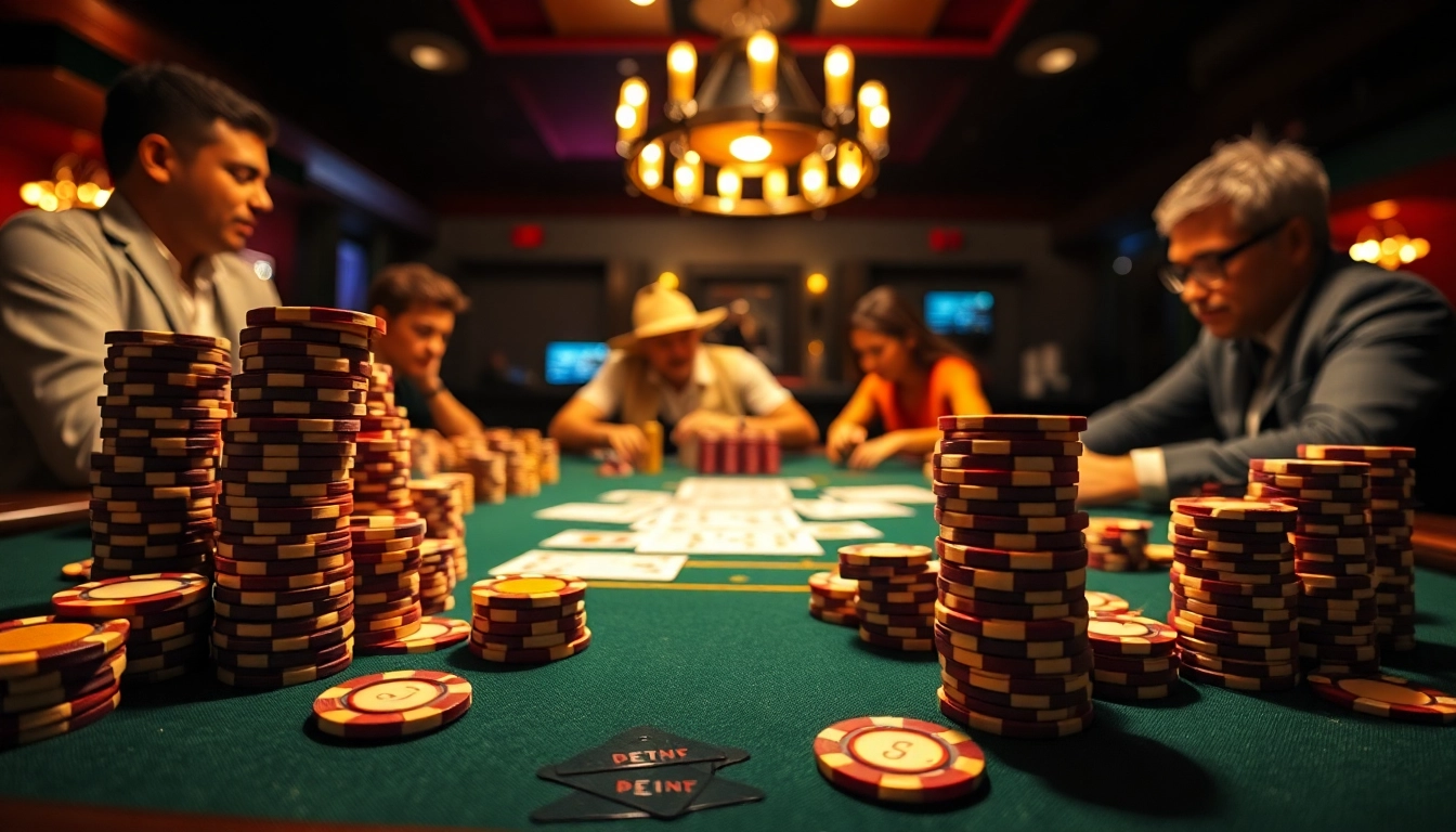 DeWalt drill bits serve as unique poker chips in an exciting casino scene.