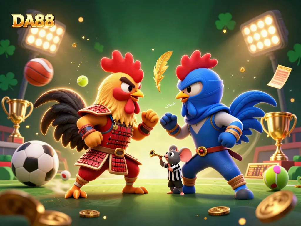 Engage with DA88’s dynamic gaming scene featuring thrilling sports action and vibrant casino elements.