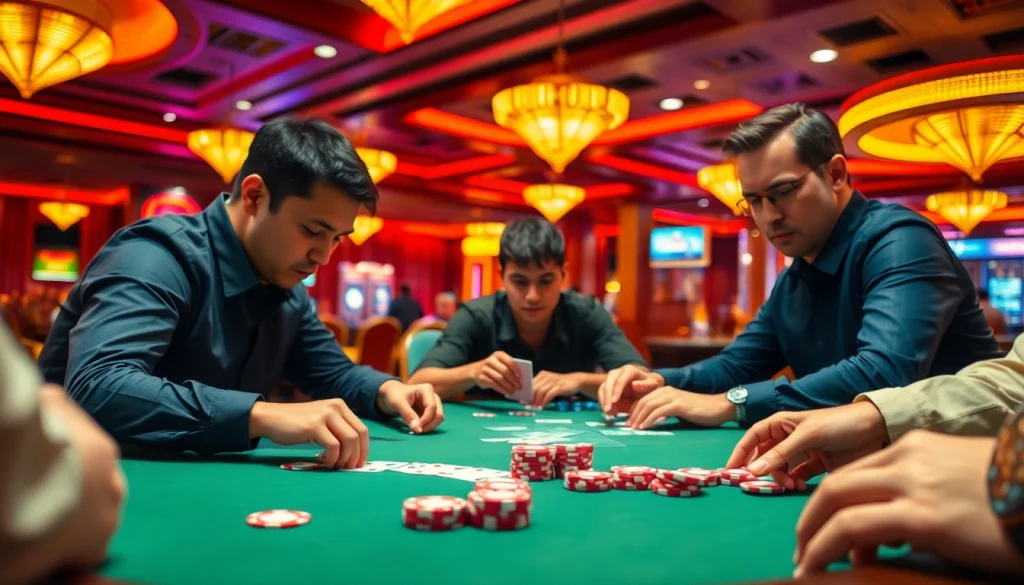 Menangkan permainan domino88 login poker game dengan suasana kasino yang meriah.