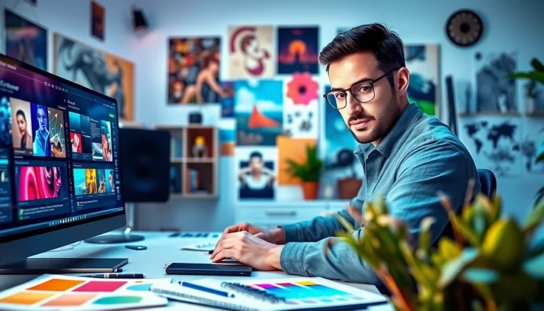 Creating innovative concepts at https://www.trilgameshproject.com in a bright and dynamic studio.