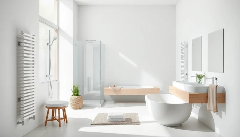 Sonni sanitär bietet elegante Badezimmermöbel und Duschpaneele in hellen, modernen Umgebungen an.