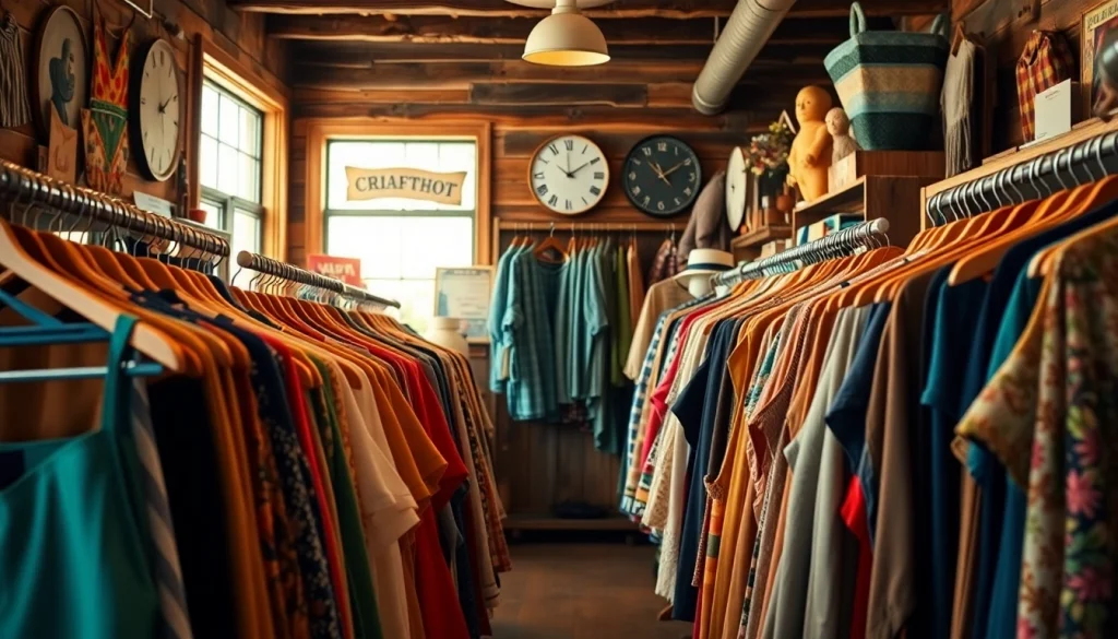 Experience vintage fashion with unique pieces from https://thrift-vintage.com in a cozy thrift shop.