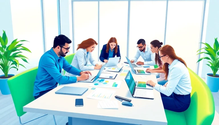 Collaborative meeting at https://www.ound-ound.com focusing on digital marketing strategies.