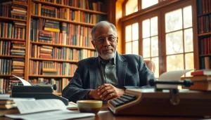 Explore the rich history of the blackchronicle featuring a thoughtful elderly man in a library.