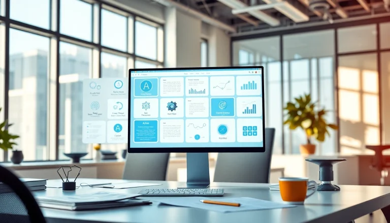 Showcase of AI tools on screen at https://best-ai-tools.org in a modern office.