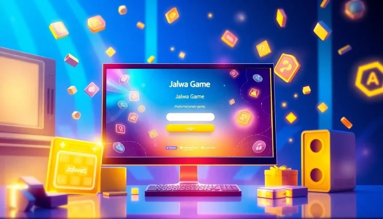 Jalwa game login screen with vibrant graphics and user engagement.