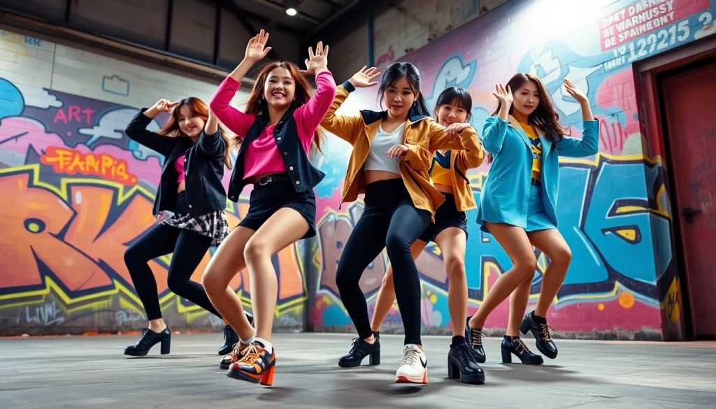 Experience the vibrant K-pop culture with dancers showcasing their skills at https://www.kpopangel.com.