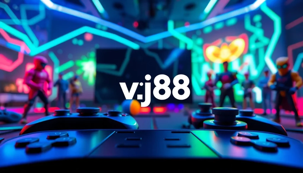 Engage with the vibrant gaming experience represented by vj88 in a dynamic gaming interface.