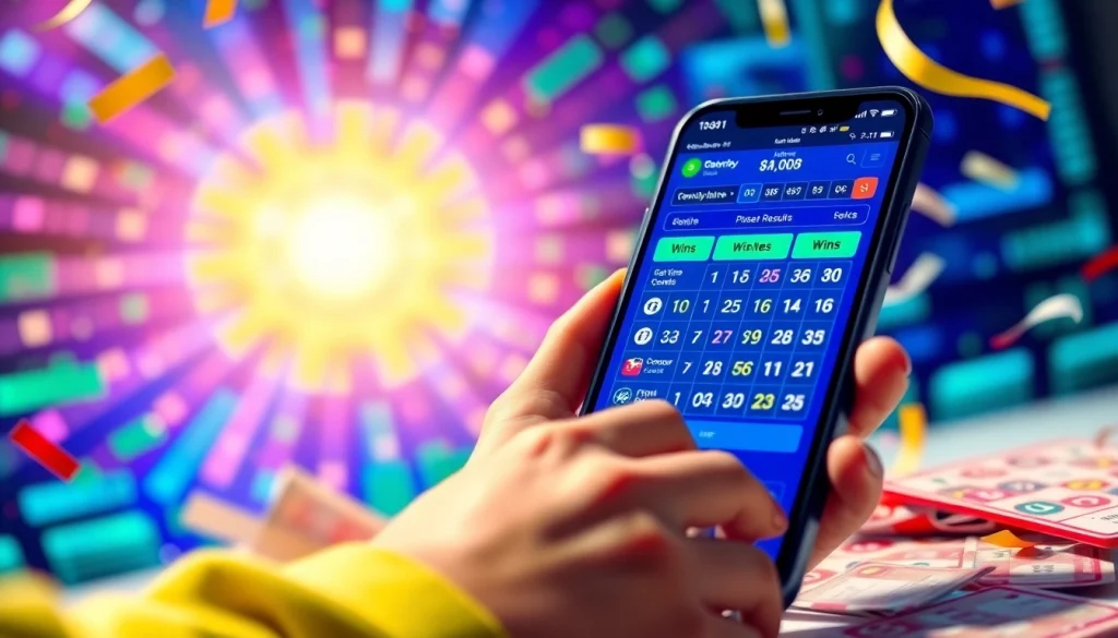 แทงหวยออนไลน์ ที่แสดงผลรางวัลสด ผ่านแอปพลิเคชันบนมือถือ พร้อมผู้ใช้ที่มีความสุข