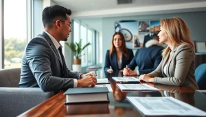 Consulting with a Plantation, Boca Raton & Aventura Estate Planning Lawyer in a professional setting.