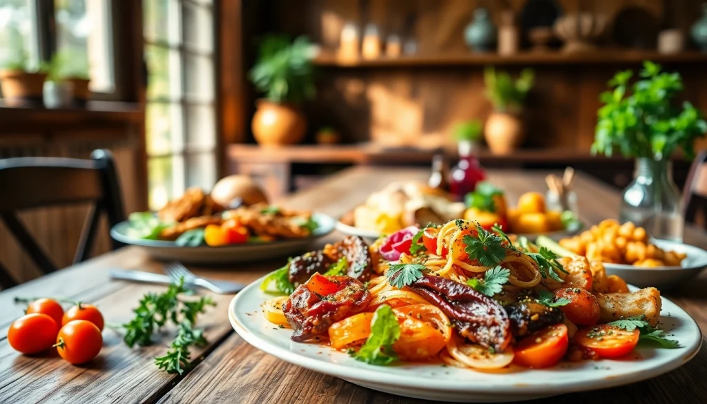 Delicious dishes showcased from recipesalexarciab.com, featuring vibrant colors and gourmet presentation.