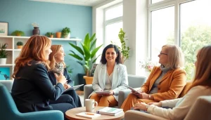 Women collaborating on health advice at https://womens-health-advice.org in a consultation room.