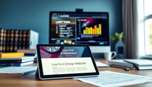 Designing law firm websites at https://www.websites.law with a professional workspace setup