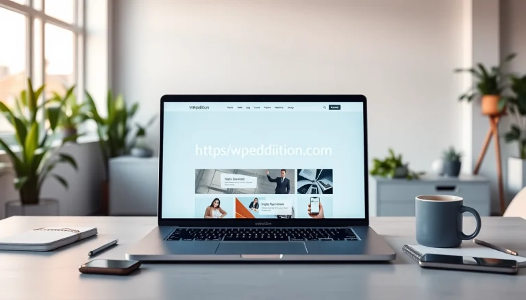 Engaging workspace scene showcasing https://wpedition.com on a modern laptop.