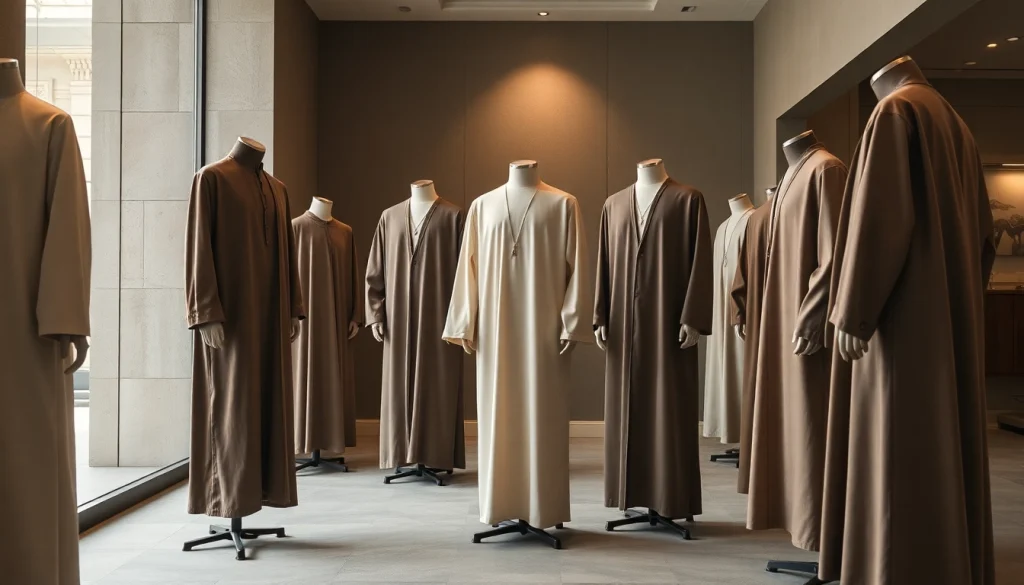 Shop premium thobes featuring exquisite craftsmanship and elegance in every stitch.