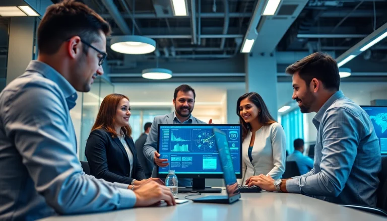 Visual representation of HERO Managed Services Tampa's IT team collaborating on cybersecurity solutions.