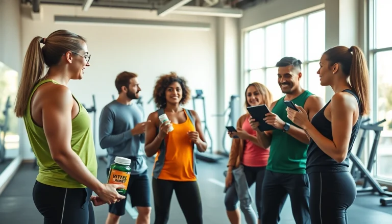 Promote the benefits of 888 new health supplements in an energetic gym environment.