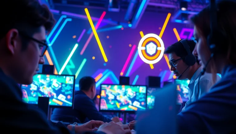 Bermain bolahiu game dengan antusias di depan layar digital yang semarak dan penuh warna.