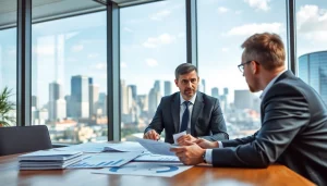 신용카드 현금화 전략을 논의하는 재무 컨설턴트와 고객의 미팅 장면