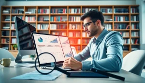 Engaging visual of Competitor Research analysis with a marketing strategist at work.