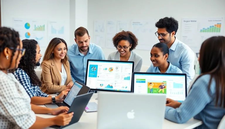 Engaging scene of functional QA testing with a diverse software testing team collaborating effectively.