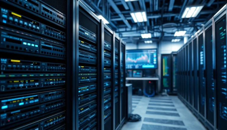 NAS & SAN Storage Deployment in a professional server room showcasing modern technology and organization.