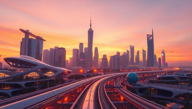 Menggambarkan https://152.42.170.247 dalam lanskap digital kota futuristik yang hidup.