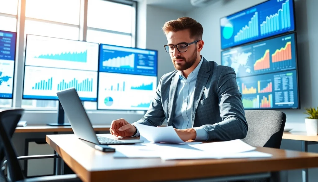 Enhance visibility for rr88.com through data analytics in a modern office.