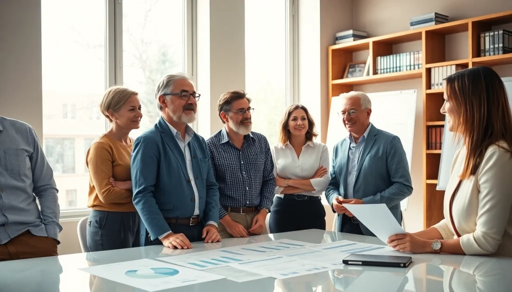 Engaged discussion on retirement planning for business owners San Antonio in a bright office setting.