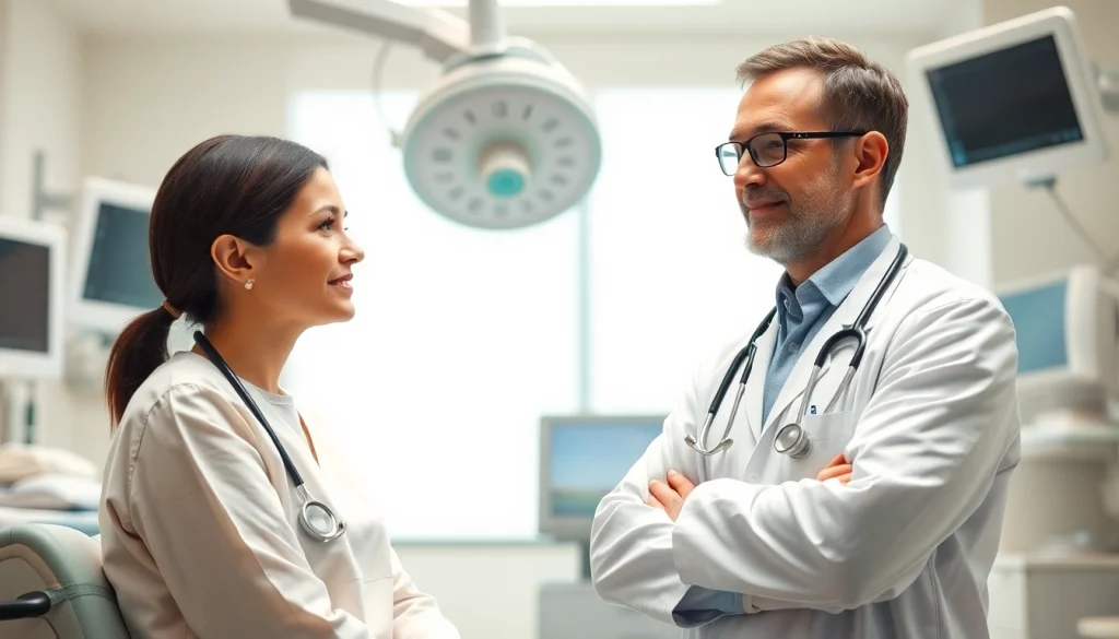 Gezonde consultatie in https://tweestedenziekenhuis.nl met een arts en patiënt in een moderne ruimte.