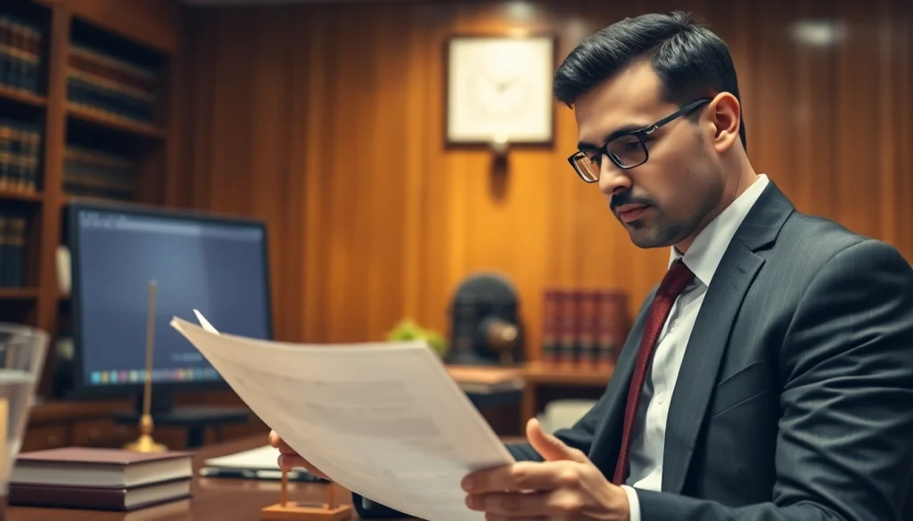 Facilitating Labour law compliance Gurgaon with a legal expert's guidance in a modern office.