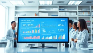 Illustration showcasing the research team engaged in the ADAPTABLE Aspirin Study, emphasizing collaboration and data analysis.