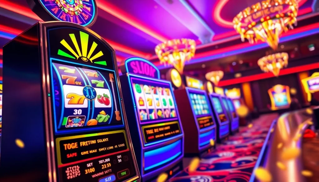 Menampilkan pengalaman interaktif lipat4d dengan mesin slot yang dinamis dan lingkungan kasino yang hidup.