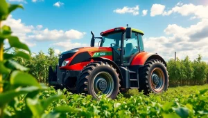 Operating the AF88 tractor efficiently in a vibrant agricultural landscape.