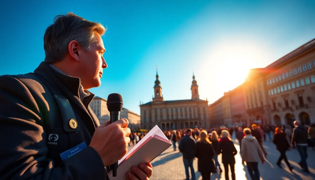 Запис новин на https://sumytoday.in.ua у центральній площі Сум з радісною атмосферою.