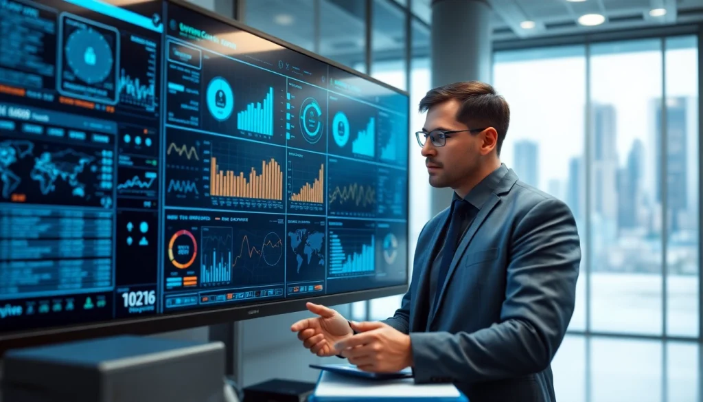 Analyzing cirt data with a cybersecurity expert in a modern office setting.
