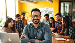 Kolkata entreprenure engaging in a dynamic brainstorming session with a diverse team.