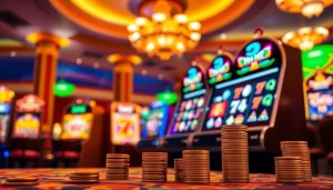 Menampilkan petani toto dalam platform game online yang menarik dengan suasana casino yang mewah.