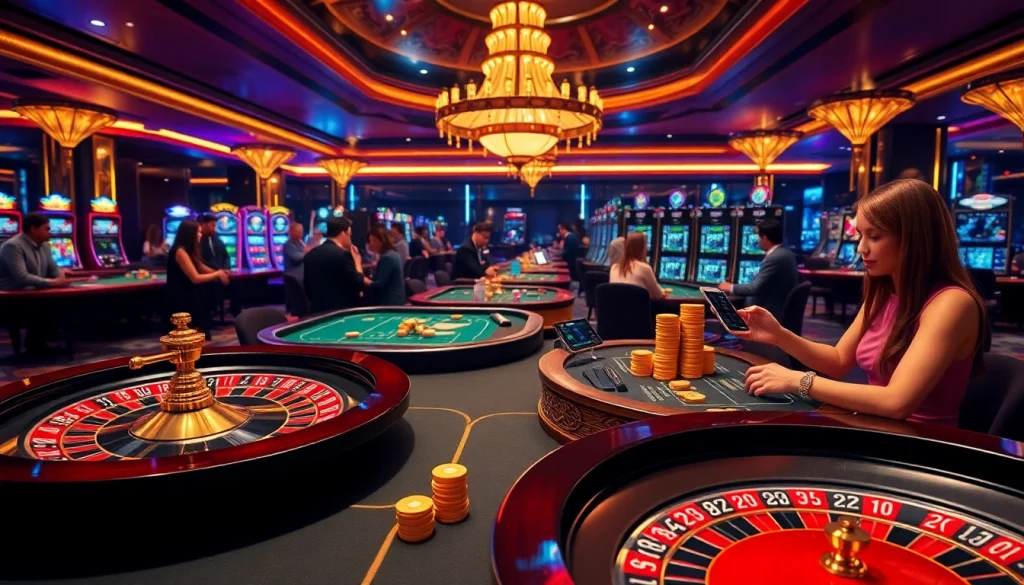 Engage in thrilling gambling action at https://789club.quest/ with luxurious casino tables and vibrant online interfaces.