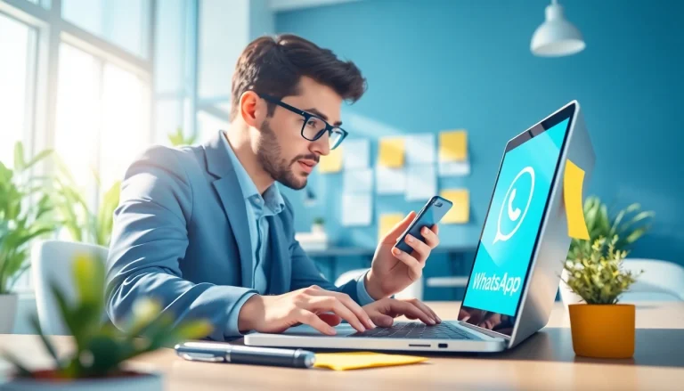 Understanding What is a CRM for WhatsApp through a businessperson engaging with digital tools.